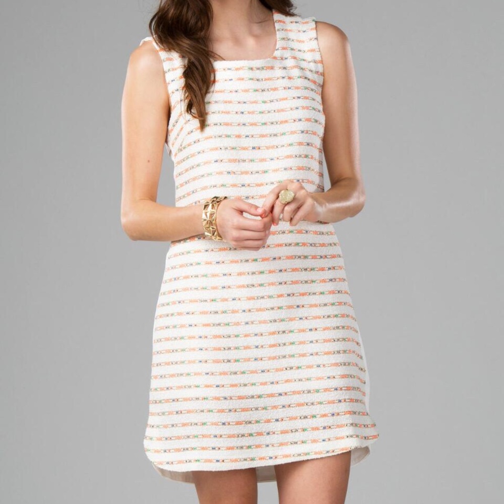 Francesca’s Quinn Size Small Ivory Shift Dress - Picture 2 of 9